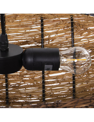 Lámpara de techo de bambú canasta