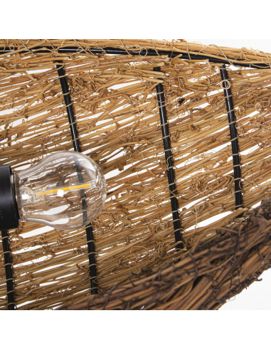 Lámpara de techo de bambú canasta