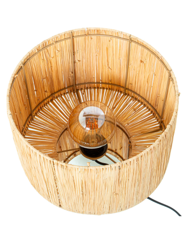 Lámpara de sobremesa de ratán...