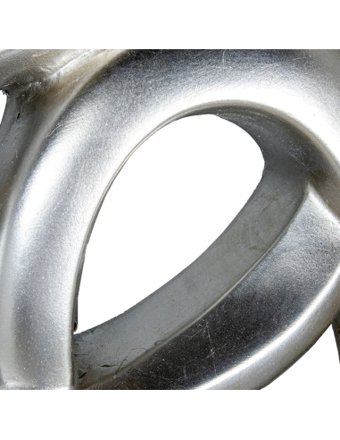 Espejo de pared estilo cadena plateada