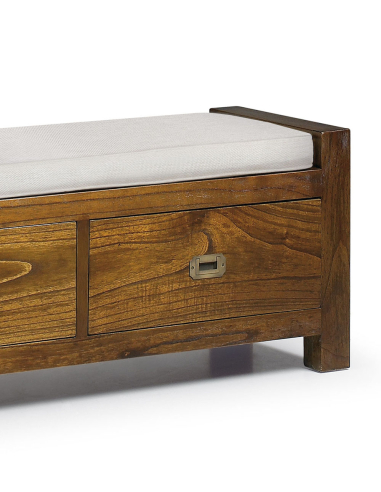 BANCO STAR CON COJIN Y DOS CAJONES