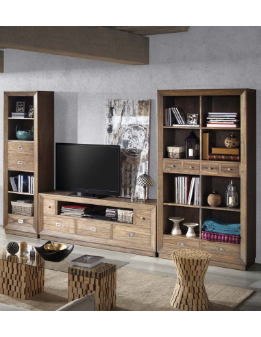 Mueble TV Merapi 5 cajones y 1 hueco