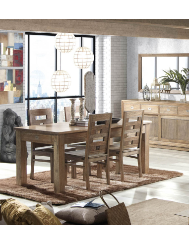 Mesa comedor fija Merapi con cajones