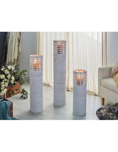 Pie mimbre blanco 80 cm