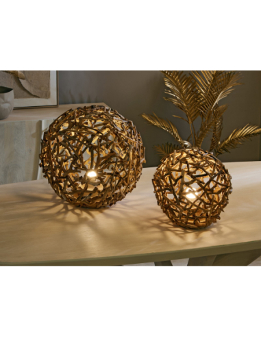 Lámpara de bola ramas natural 43d cm