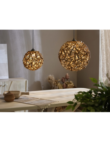Lámpara de techo bola ramas natural... Lámpara de techo bola ramas natural...