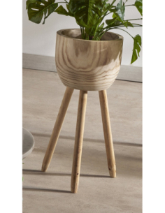 Macetero madera natural...