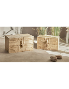 Set 2 baúles madera natural...