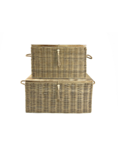 Set 2 baúles mimbre tapa... 2