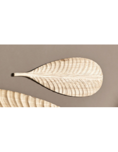 Hoja decorativa madera 80 cm