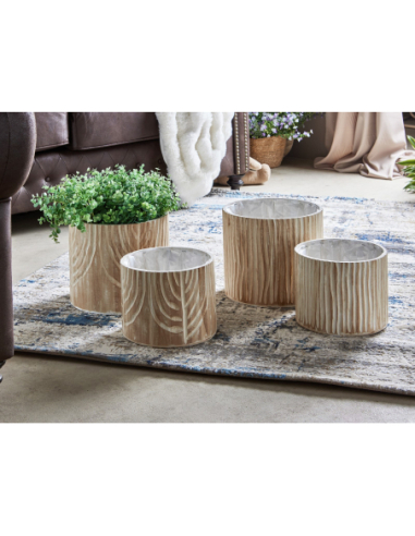 Set 2 centros madera grabado rama 30...