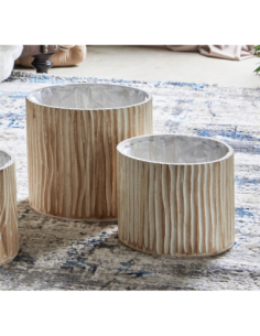 Set 2 centros madera líneas...