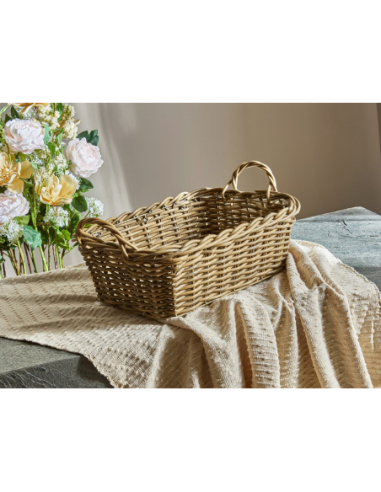 Canasta 2 asas imitación ratán