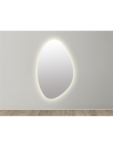 Espejo irregular luz led 66 x 100 cm