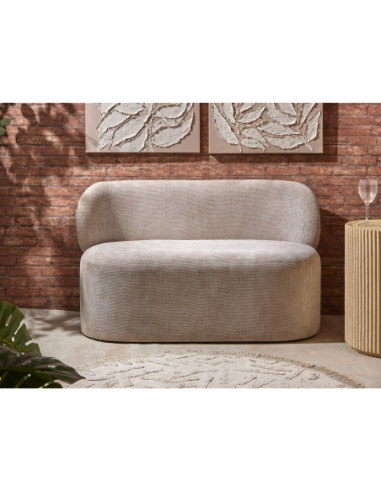 Sofá Yak 2 plazas chenille gruesa beige