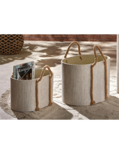 Set 2 cestos natural con...