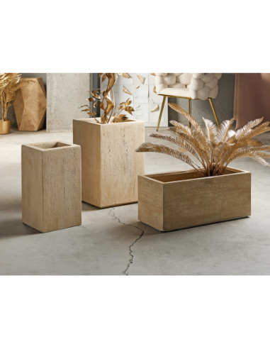 Macetero imitación mármol travertino...