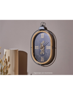 Reloj de pared madera metal...