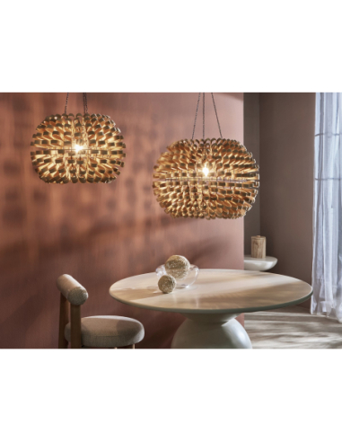 Lámpara de techo Eos bola cintas fibra