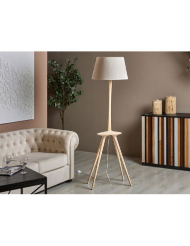 Lámpara de pie Zaid pantalla beige...