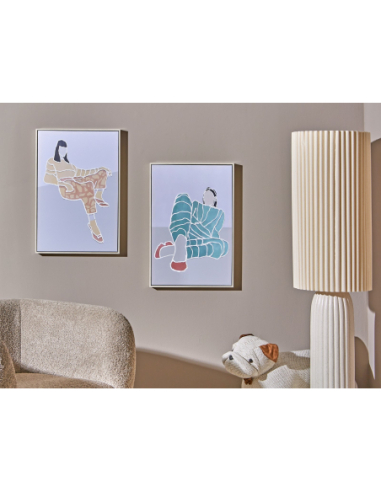 Set 2 cuadros abstracto mujer óleo...