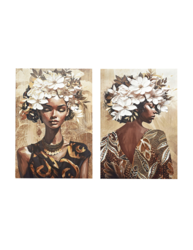 Set 2 lienzos impresos África 50%...
