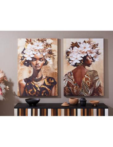 Set 2 lienzos impresos África 50%...