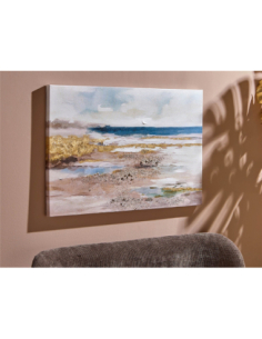 Lienzo marina reflejos oro...