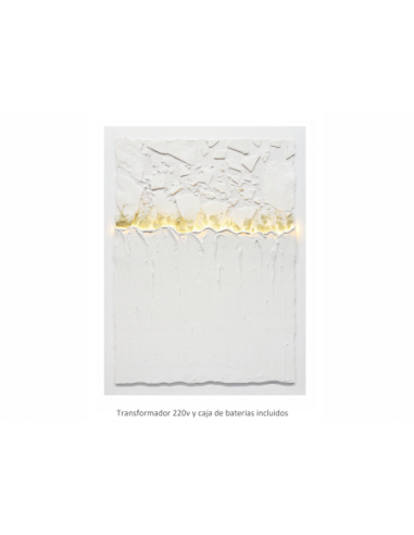 Óleo abstracto relieve con luz led...