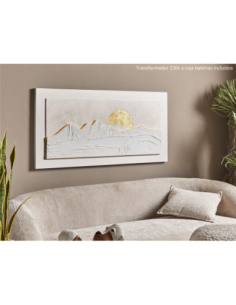 Óleo abstracto Amanecer luz...