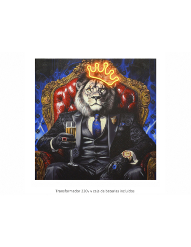 Lienzo impreso pop art León 50% óleo...