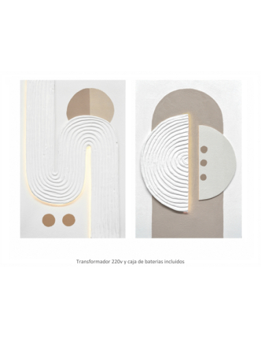 Set 2 óleos abstractos Arcoíris luz...