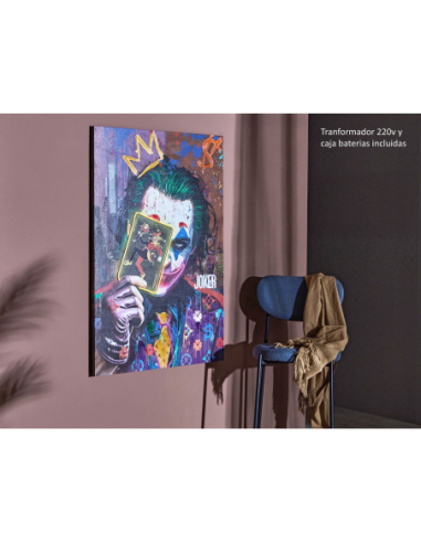 Lienzo impreso pop art Joker 50% óleo...