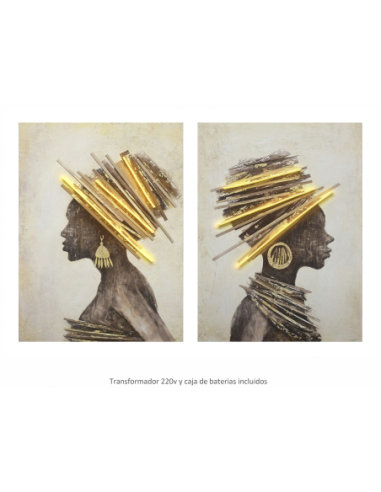 Set 2 lienzos impresos África pura...