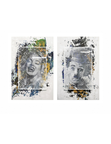 Set 2 lienzos Marilyn y Chaplin 50%...