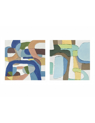 Set 2 óleos abstractos Pasta color...