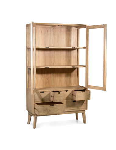 Vitrina Scandi 6 cajones 2 puertas