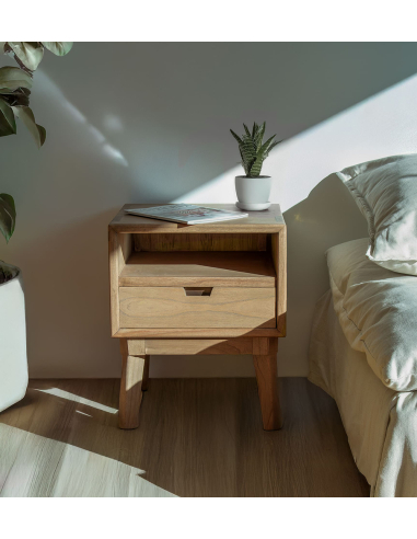 Mesita Scandi 1 cajón 1 hueco