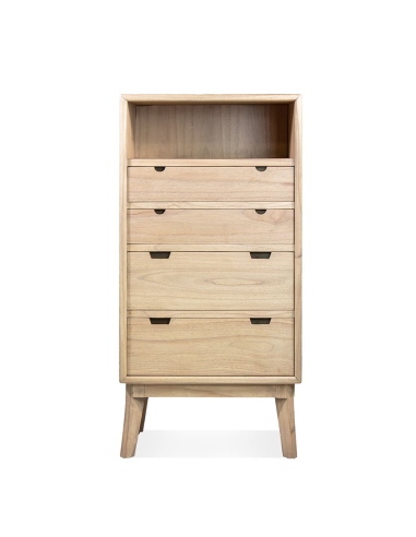 Cómoda alta Scandi 4 cajones 1 hueco