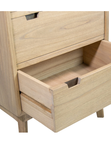 Cómoda alta Scandi 4 cajones 1 hueco