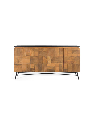 Aparador Nerón 4 puertas textura líneas