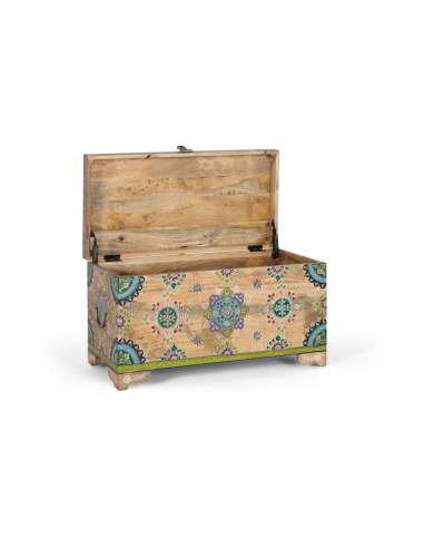 Baúl flores pintadas a mano
