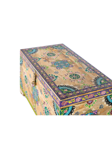 Baúl flores pintadas a mano