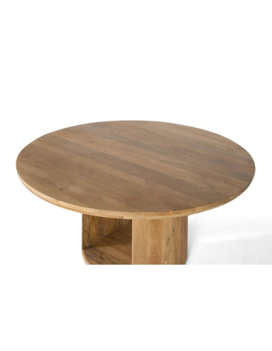 Mesa de comedor redonda abertura central