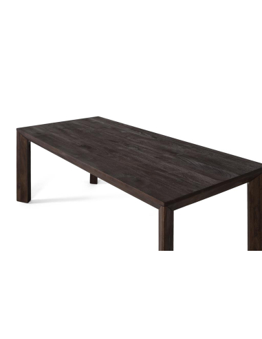 Mesa de comedor rectangular oscura