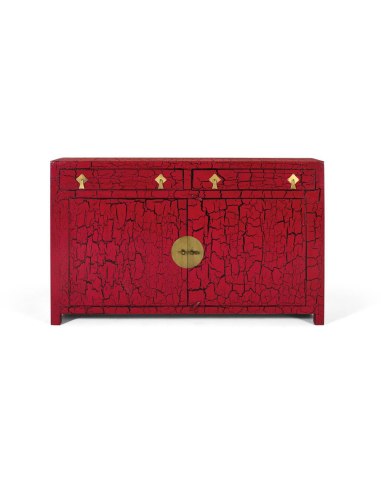 Aparador Yucon Craquelado rojo Aparador Yucon Craquelado rojo