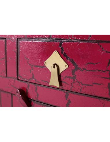 Aparador Yucon Craquelado rojo Aparador Yucon Craquelado rojo