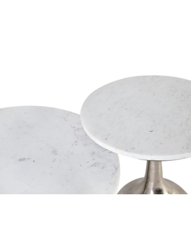 Set de 2 mesas auxiliares aluminio...