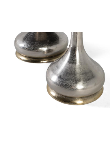 Set de 2 mesas auxiliares aluminio...