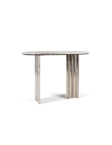 Consola recibidor ovalada mármol